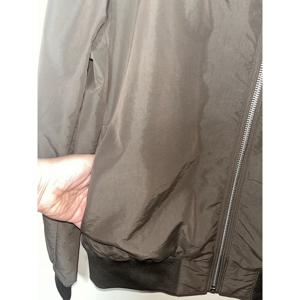 H&M Men's Dark Green Windbreaker Jacket Full Zip Size Medium - Picture 3 of 9